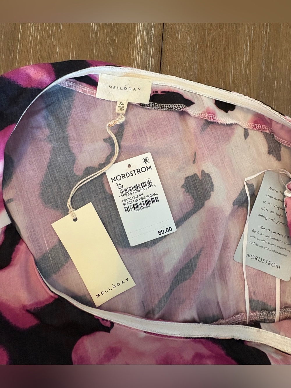 MELLODAY One-Shoulder Abstract Print MIDI Dress - Picture 4 of 6
